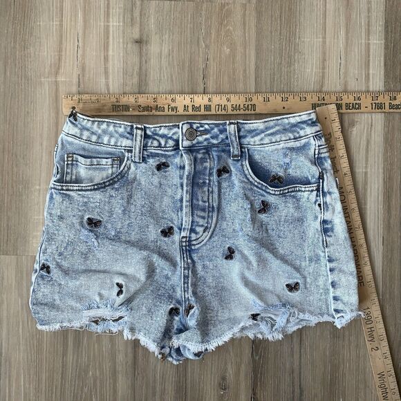 RSQ Cute Butterfly Cut off Style Jean Shorts Distressed size 26 - Picture 1 of 12